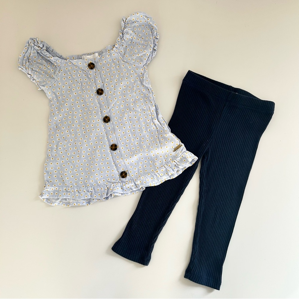 Tahari Toddler Girls 4T Spring Daisy Outfit Set